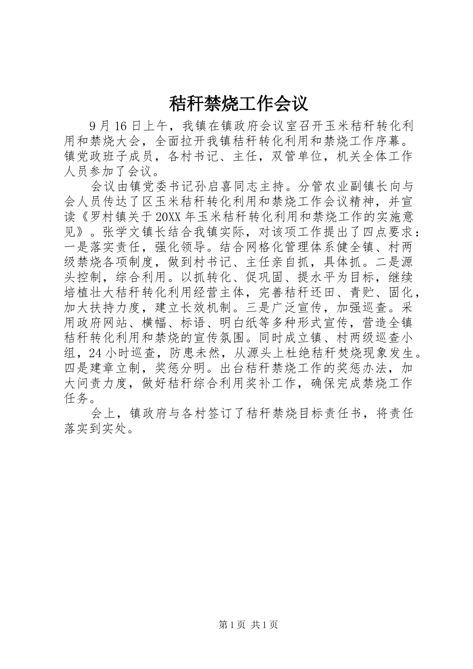 2024年秸秆禁烧工作会议_第1页