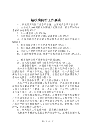 2024年结核病防治工作要点