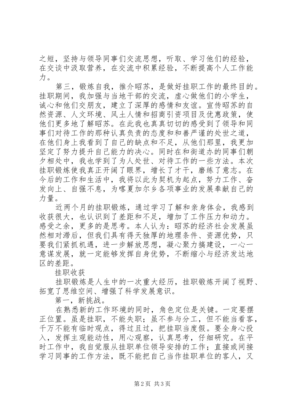 2024年街道办事处挂职个人领悟文稿_第2页