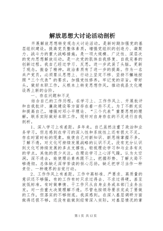 2024年解放思想大讨论活动剖析