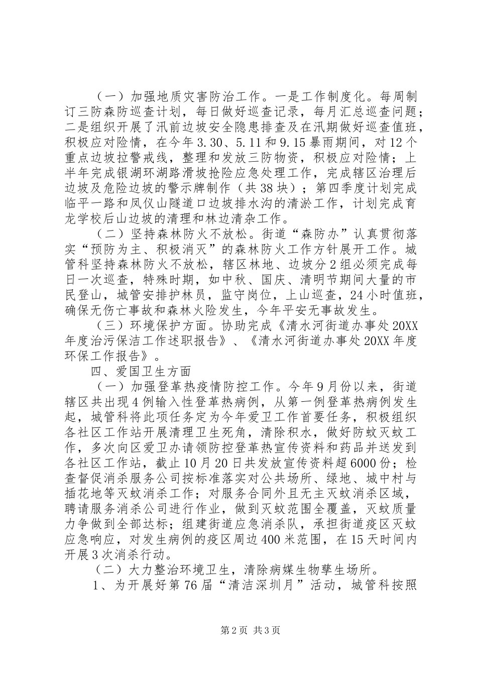 2024年街道城管科的工作总结范文_第2页