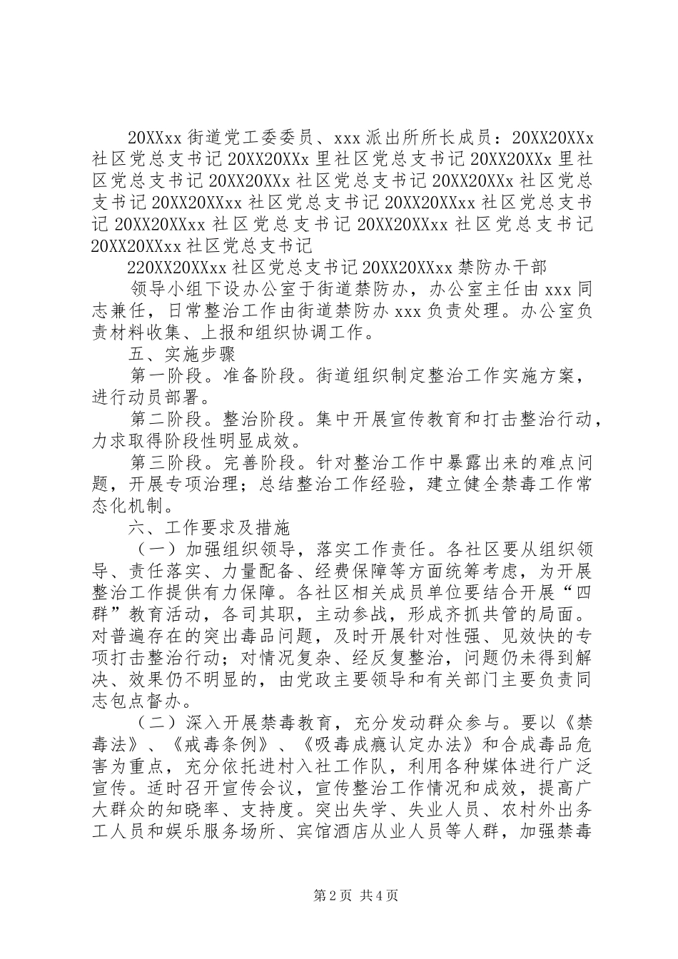 2024年街道毒品问题重点整治工作实施方案_第2页