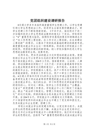 2024年党团组织建设调研报告