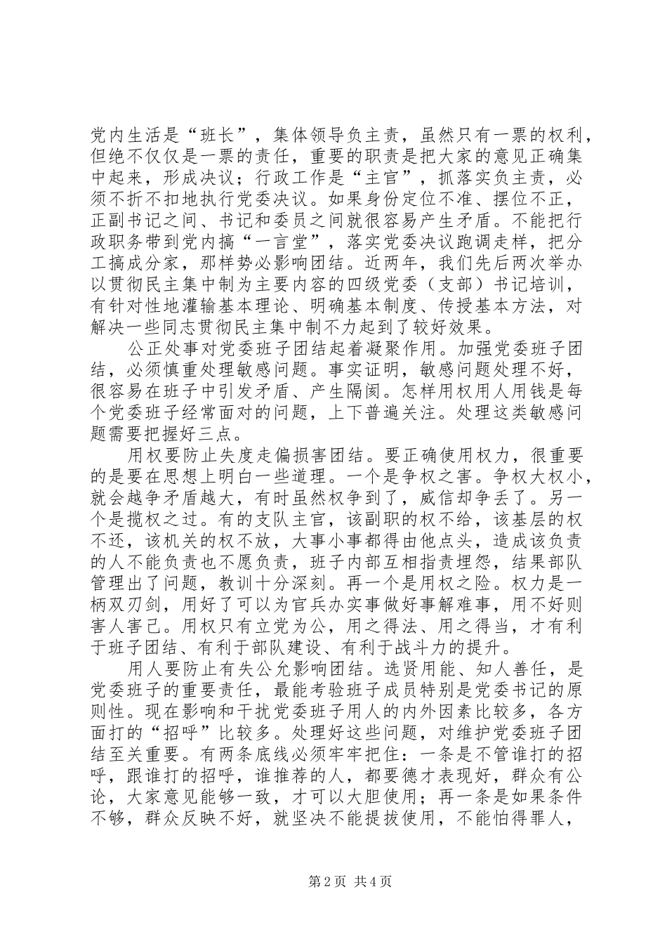 2024年党委班子团结措施_第2页