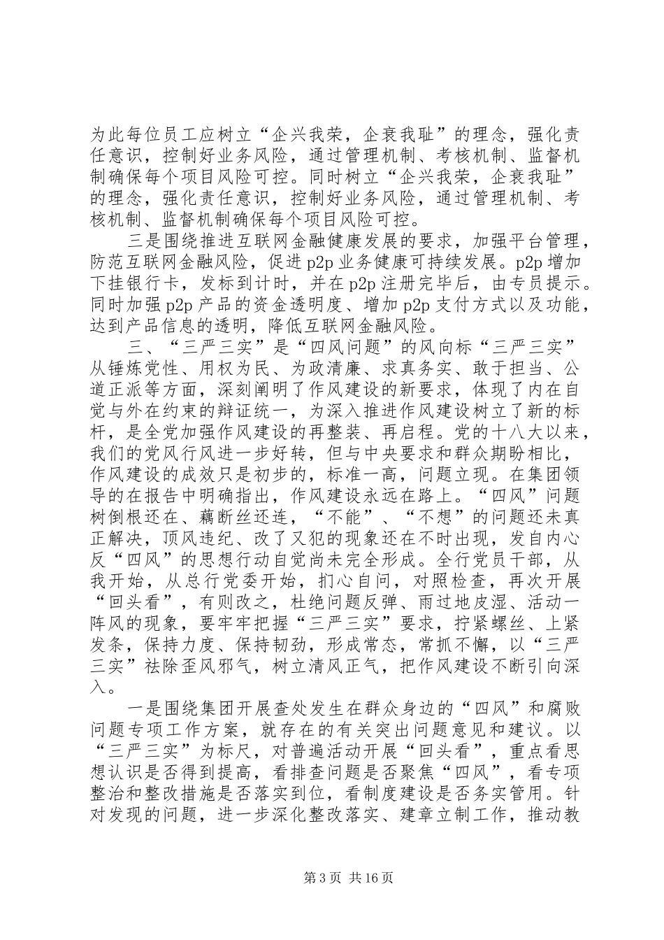 2024年金融投资集团三严三实主题报告_第3页