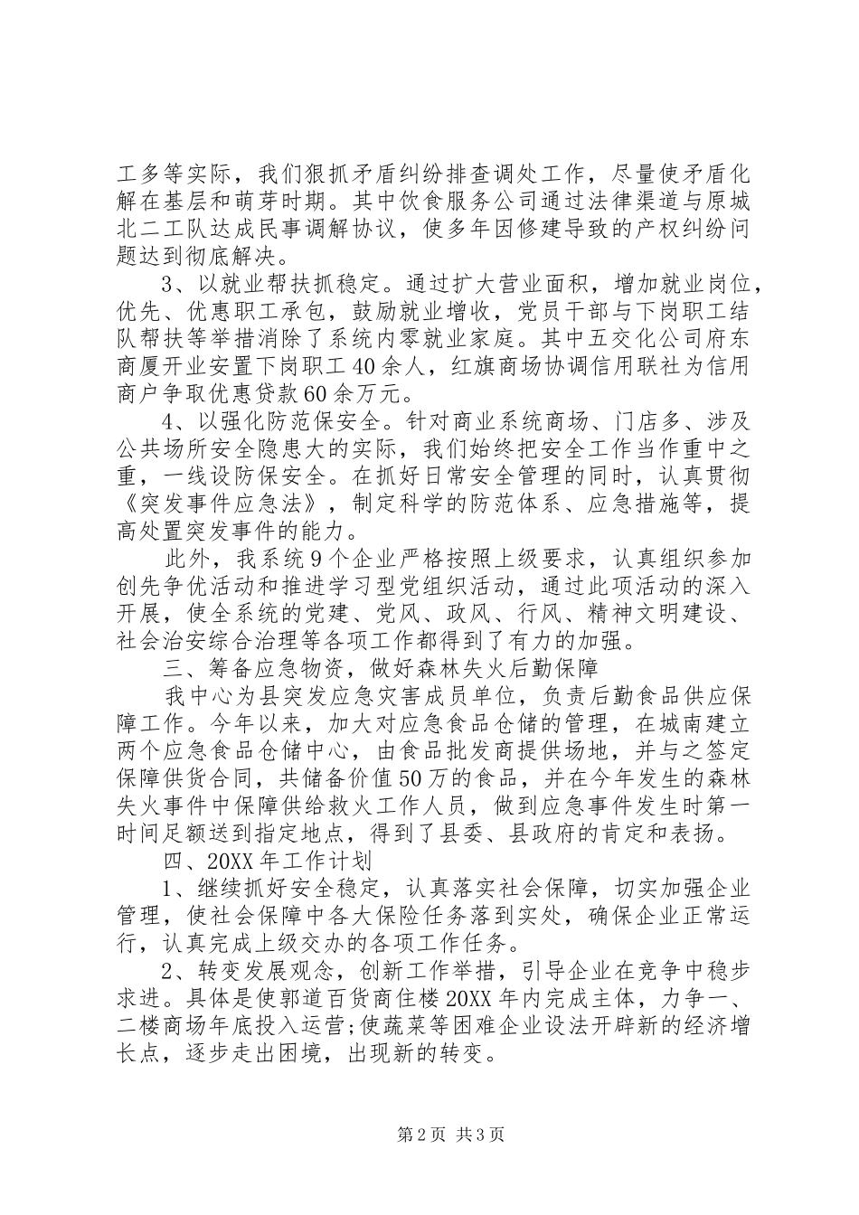 2024年乡镇商贸服务中心工作总结_第2页