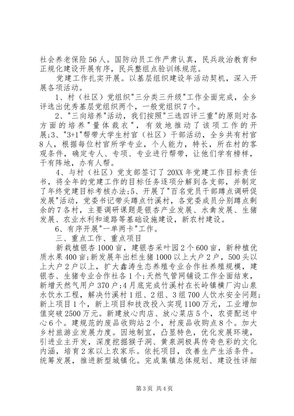 2024年乡镇上半年工作总结_第3页