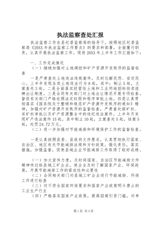 2024年执法监察查处汇报