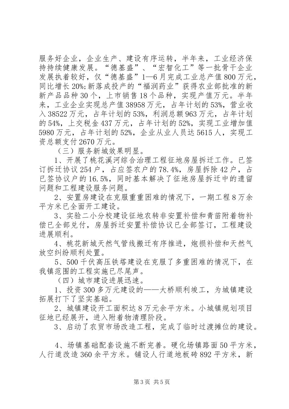 2024年乡镇上半年总结及下半年工作计划_第3页