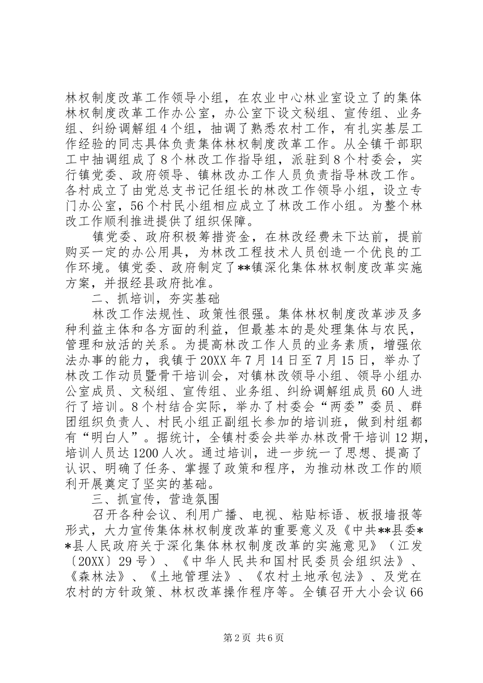 2024年乡镇深化集体林权改革工作总结_第2页