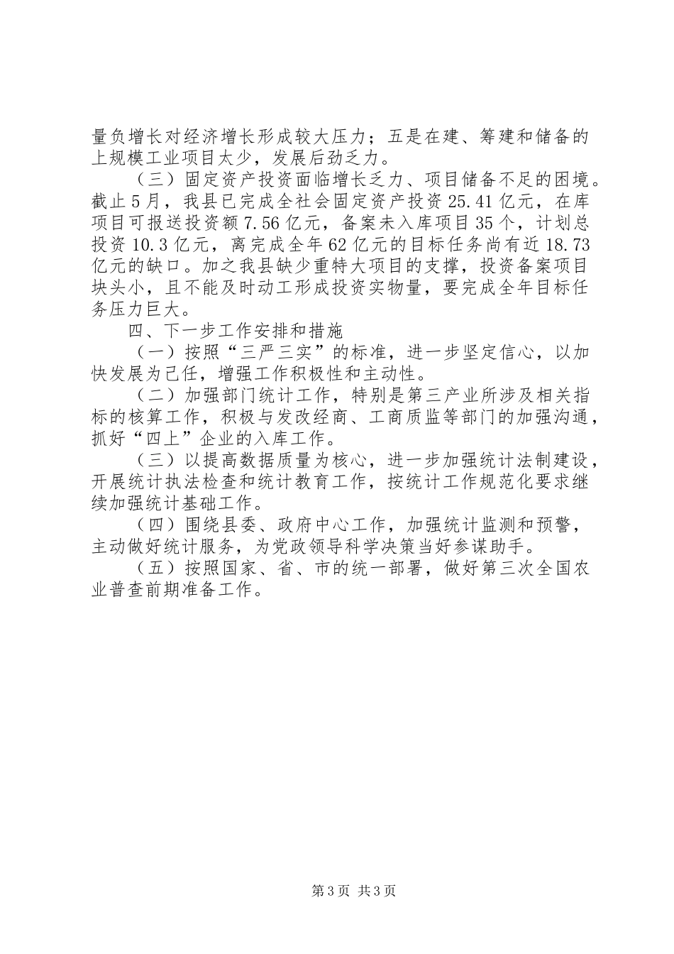 2024年乡镇统计局上半年工作总结_第3页