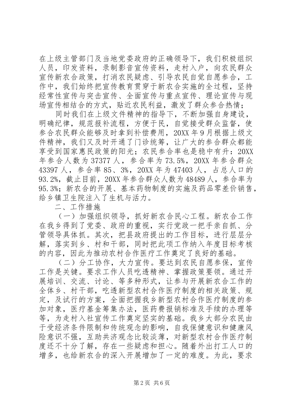 2024年乡镇卫生院新农合工作总结范文_第2页