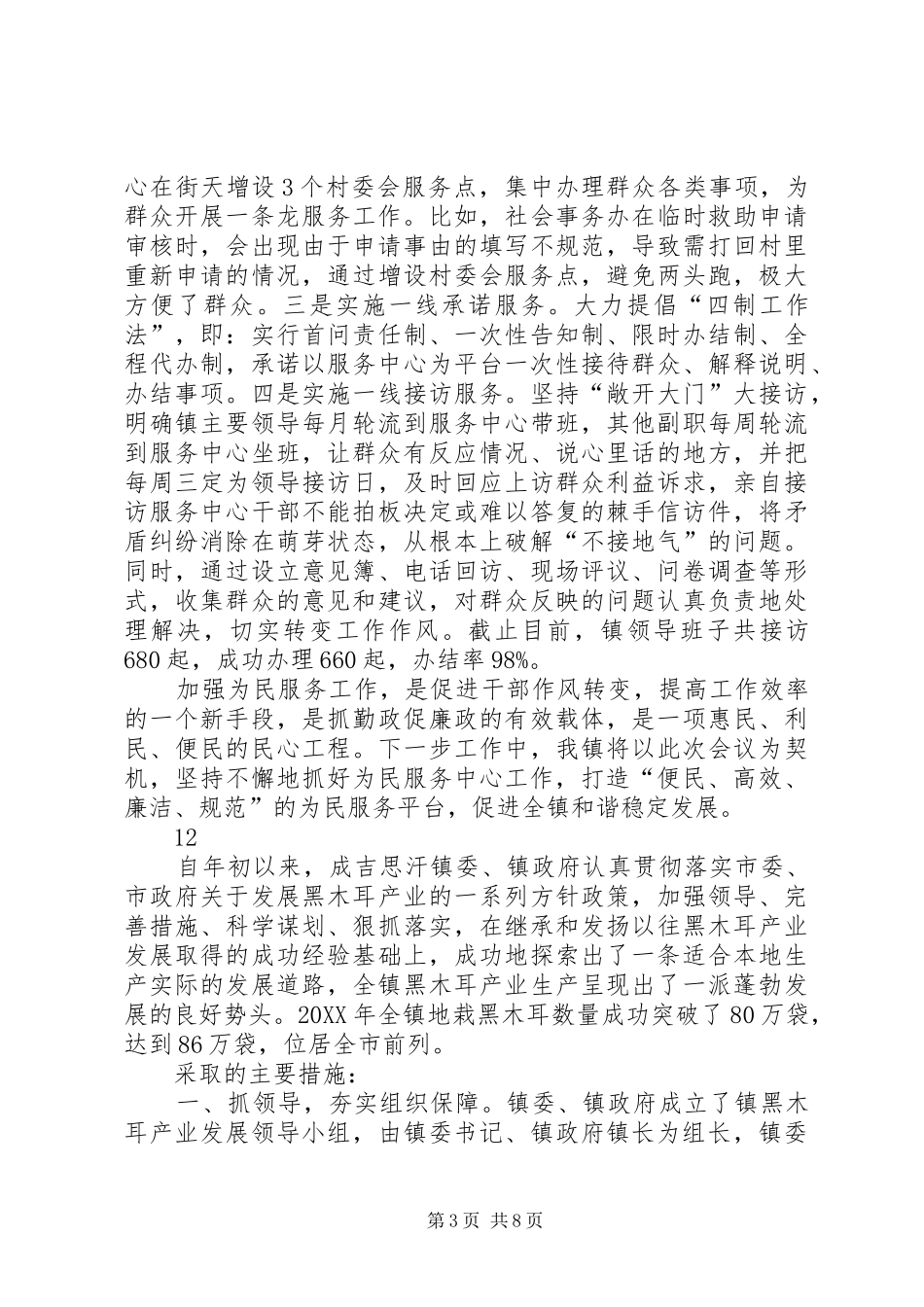 2024年乡镇为民服务中心典型材料_第3页