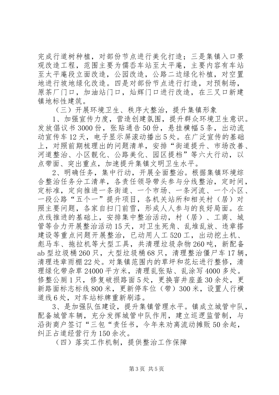 2024年乡镇小城镇环境综合整治工作总结_第3页