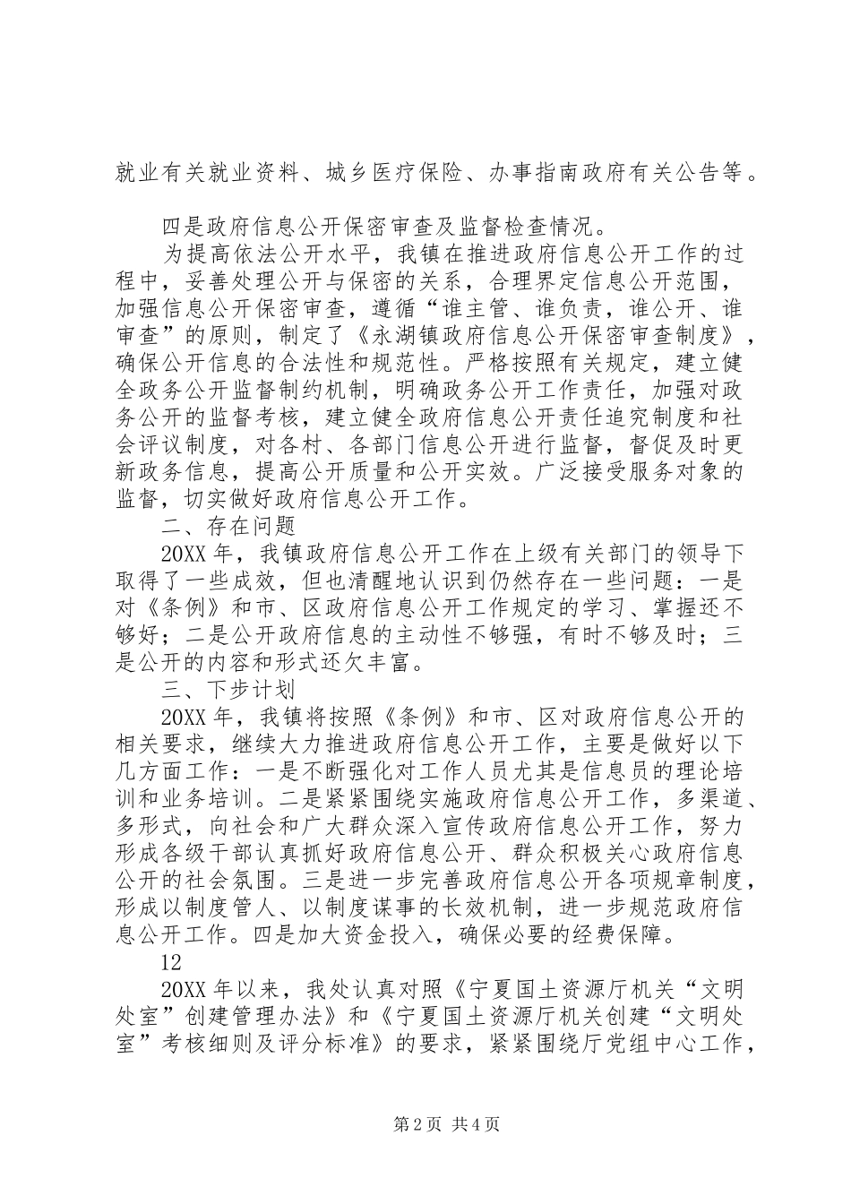 2024年乡镇政府信息公开工作自查报告_第2页