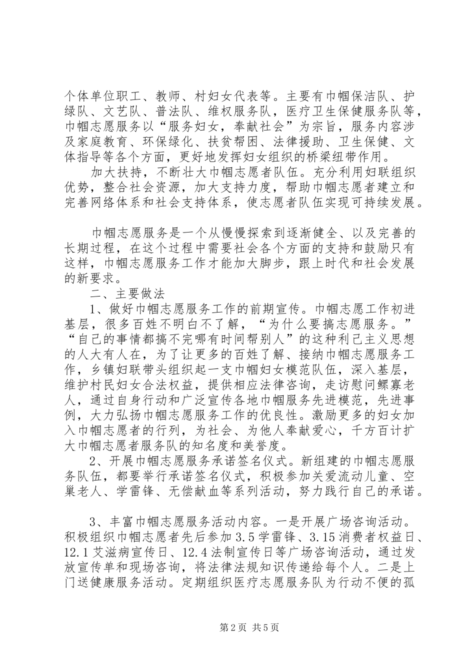 2024年乡镇志愿服务活动调研报告_第2页