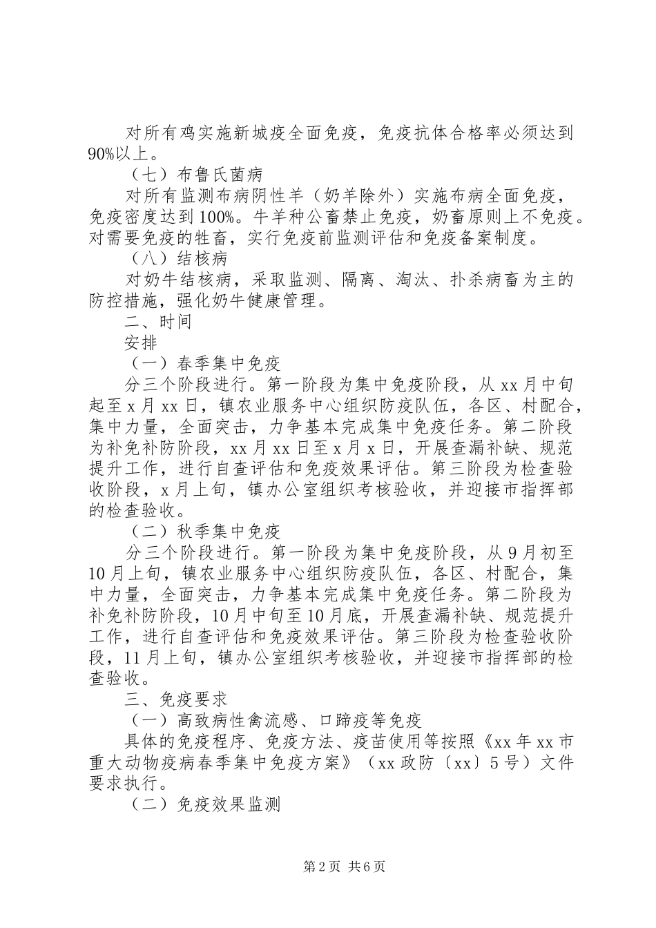 2024年乡镇重大动物疫病集中免疫方案_第2页
