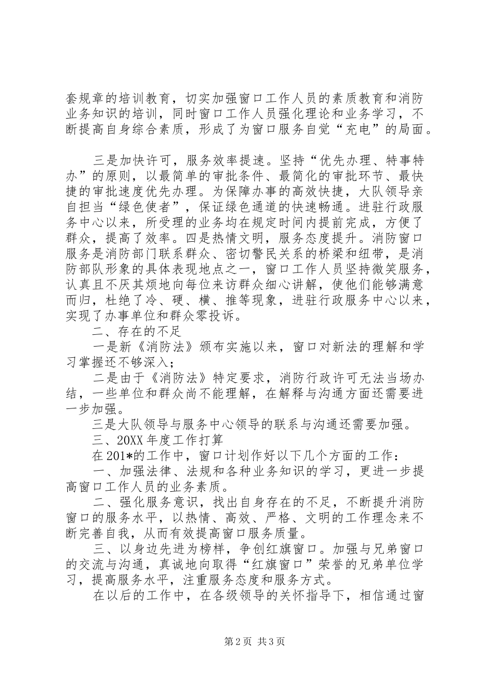 2024年消防窗口工作总结_第2页