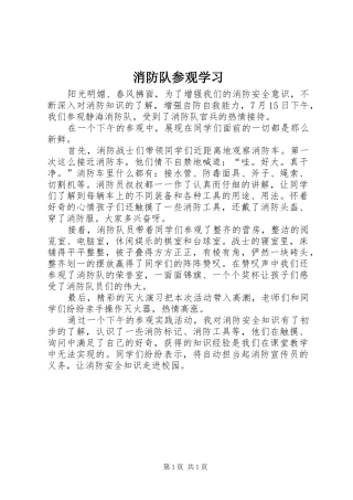 2024年消防队参观学习