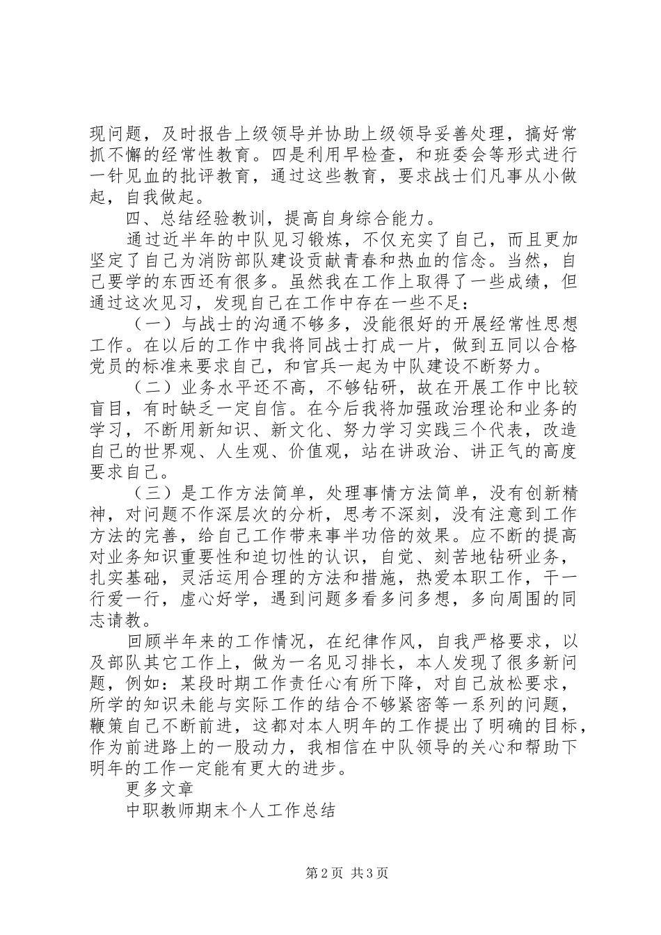 2024年消防队个人工作总结_第2页
