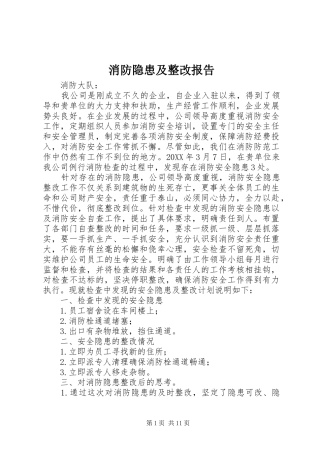 2024年消防隐患及整改报告