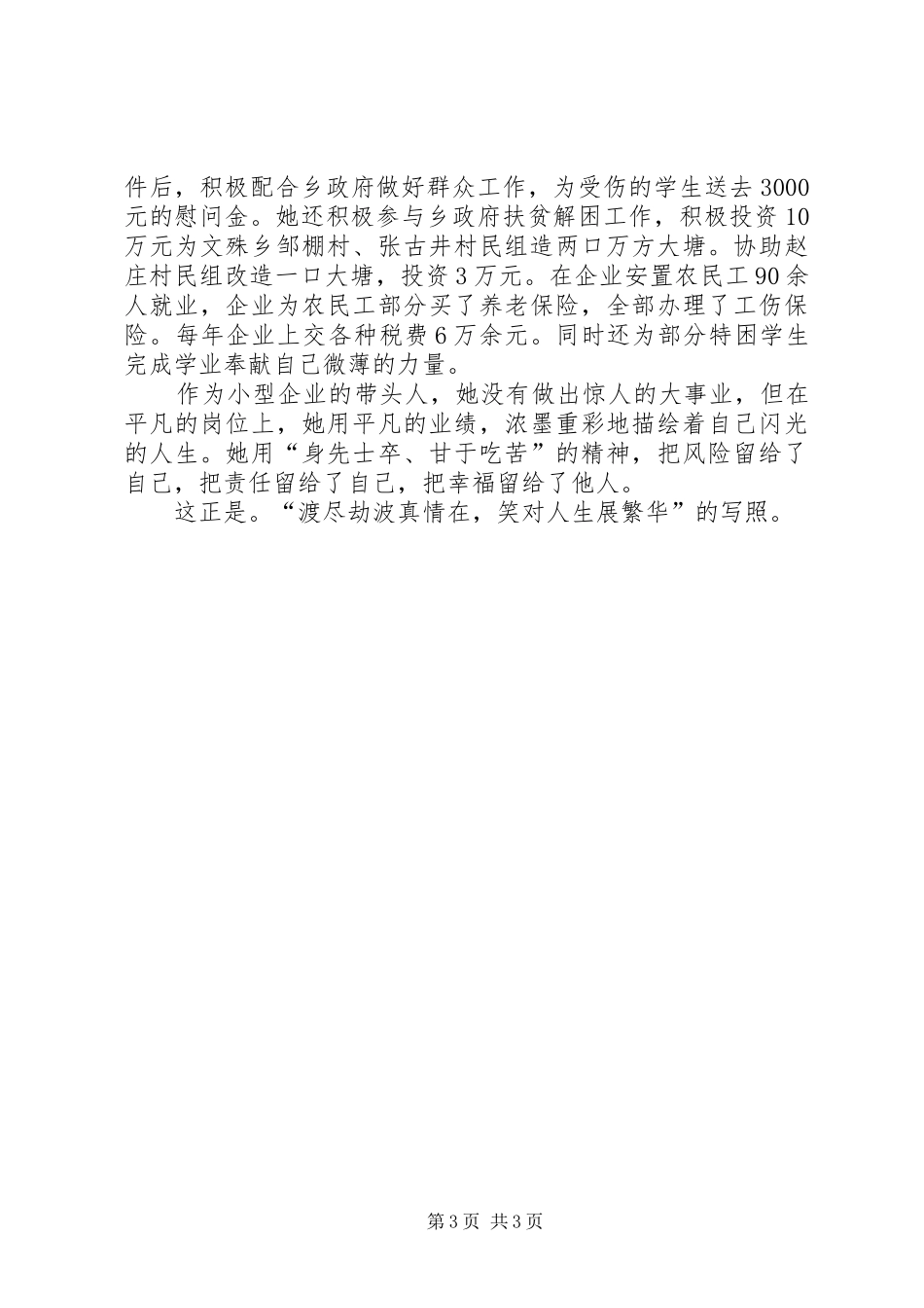 2024年小型企业带头人事迹材料_第3页