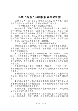 2024年小学两基迎国检自查结果汇报