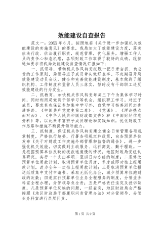 2024年效能建设自查报告