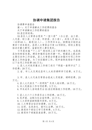 2024年协调申请集团报告