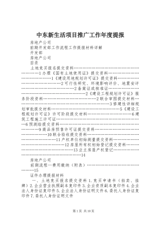 2024年中东新生活项目推广工作年度提报