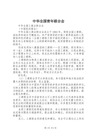 2024年中华全国青年联合会