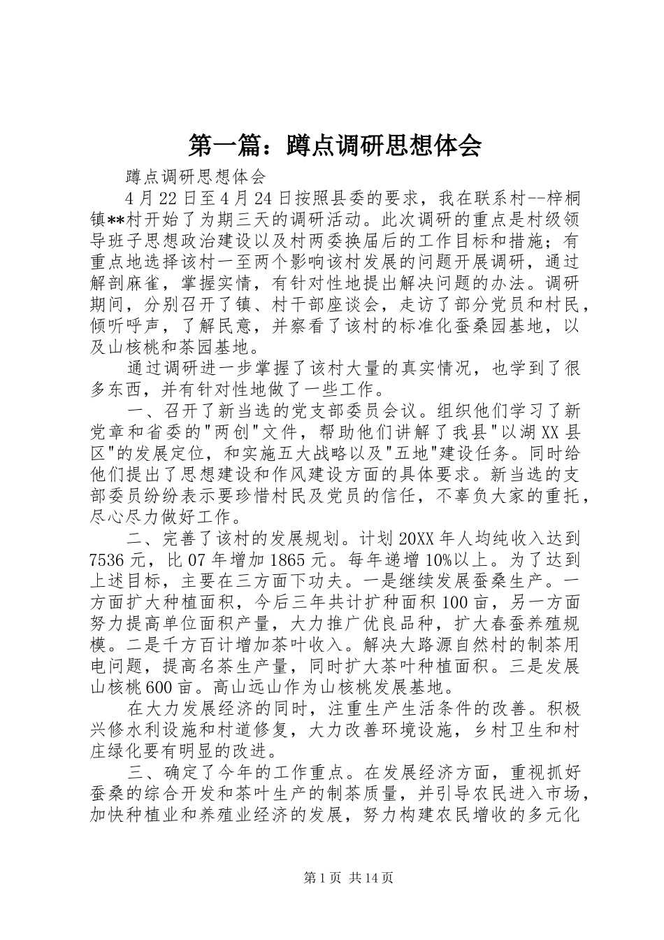 2024年蹲点调研思想体会_第1页