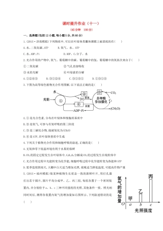 （福建专用）高中生物 课时提升作业（十一）