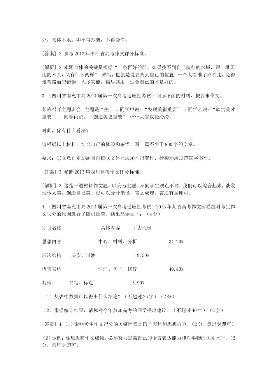 （科学备考）高考语文大二轮复习 写作（含试题）新人教版_第2页