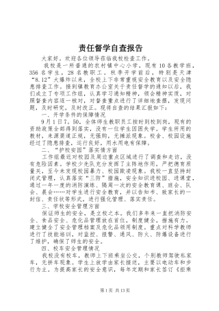 2024年责任督学自查报告