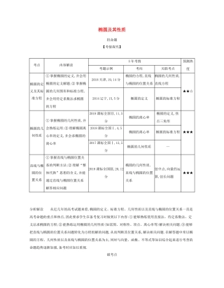 （课标专用 5年高考3年模拟A版）高考数学 第九章 平面解析几何 3 椭圆及其性质试题 文-人教版高三数学试题