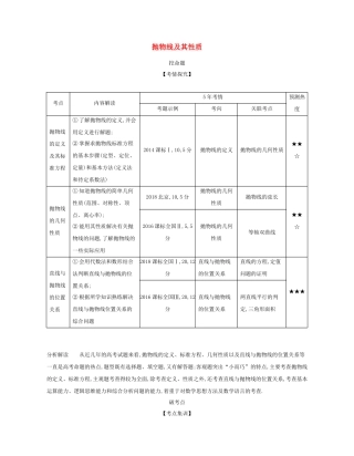 （课标专用 5年高考3年模拟A版）高考数学 第九章 平面解析几何 5 抛物线及其性质试题 文-人教版高三数学试题