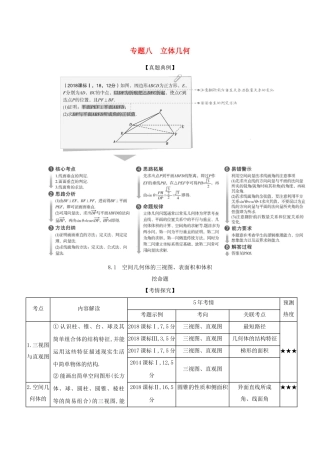 （课标专用 5年高考3年模拟A版）高考数学 专题八 立体几何 1 空间几何体的三视图、表面积和体积试题 理-人教版高三数学试题