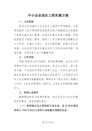 2024年中小企业成长工程实施方案