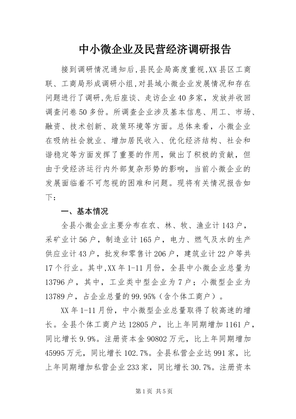 2024年中小微企业及民营经济调研报告_第1页