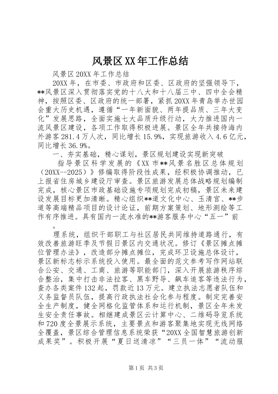 2024年风景区工作总结_第1页