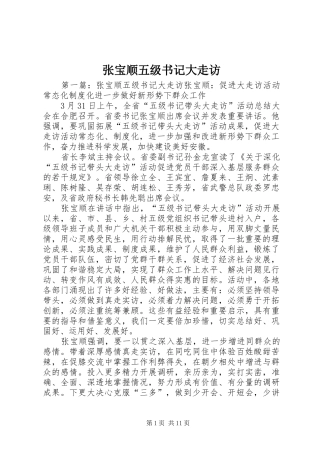2024年张宝顺五级书记大走访