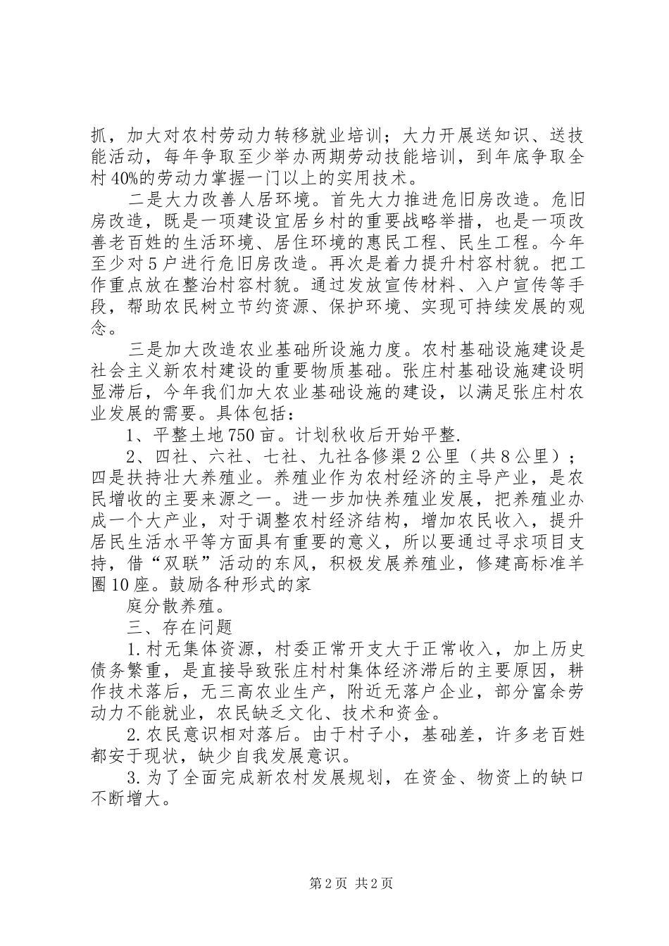 2024年张庄村双联工作汇报_第2页