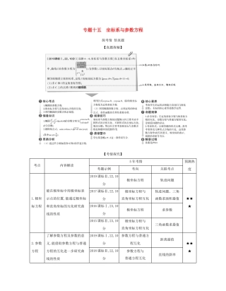 （课标专用 5年高考3年模拟A版）高考数学 专题十五 坐标系与参数方程试题 理-人教版高三数学试题