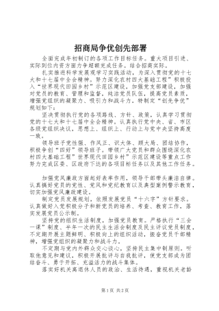 2024年招商局争优创先部署