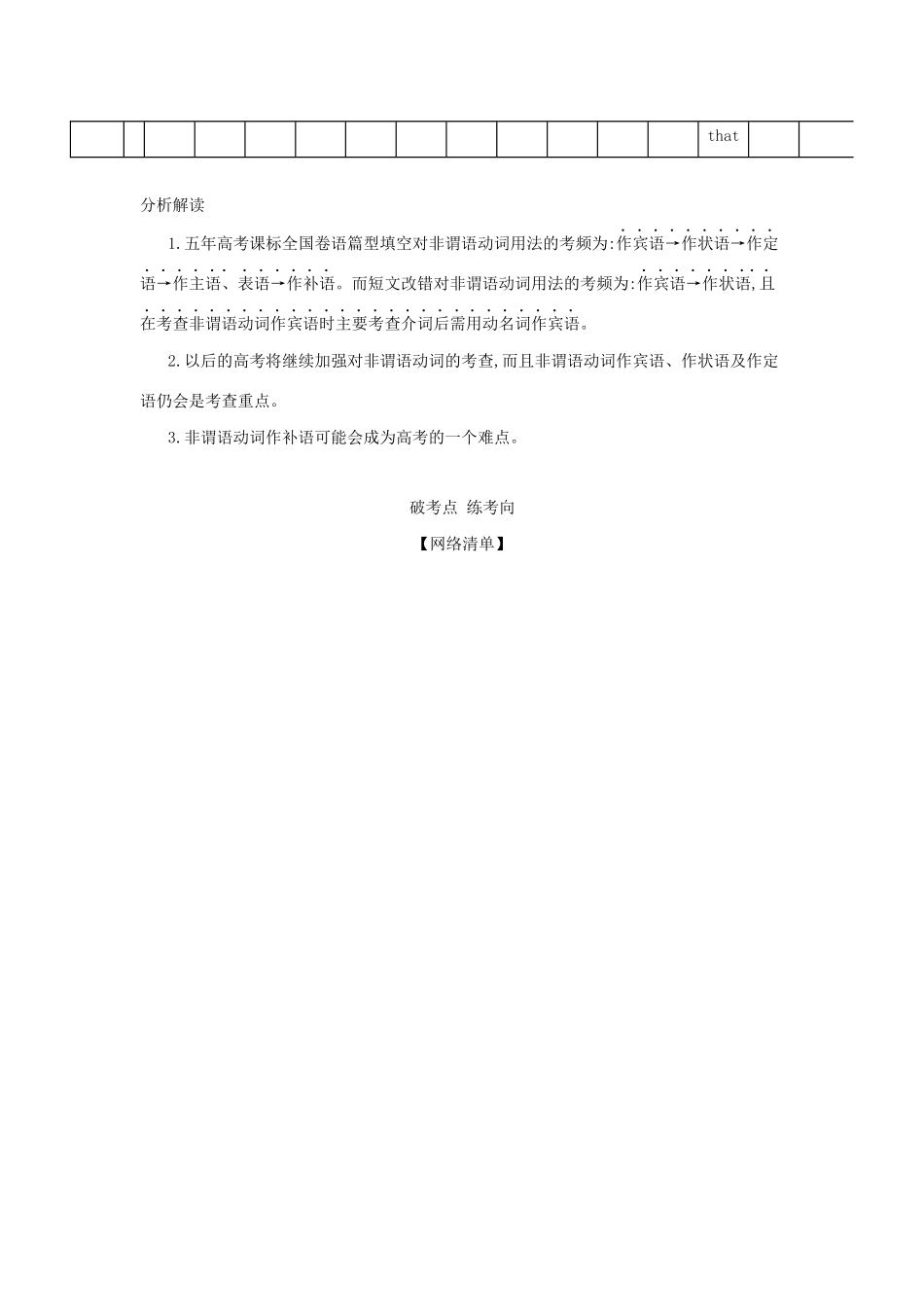 （课标专用 5年高考3年模拟A版）高考英语 专题五 非谓语动词试题-人教版高三英语试题_第3页