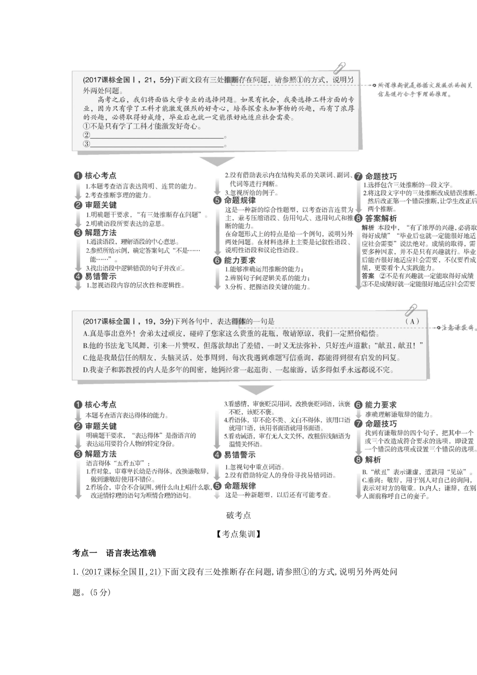 （课标专用 5年高考3年模拟A版）高考语文 专题三 语言表达简明、连贯、得体,准确、鲜明、生动试题-人教版高三语文试题_第2页