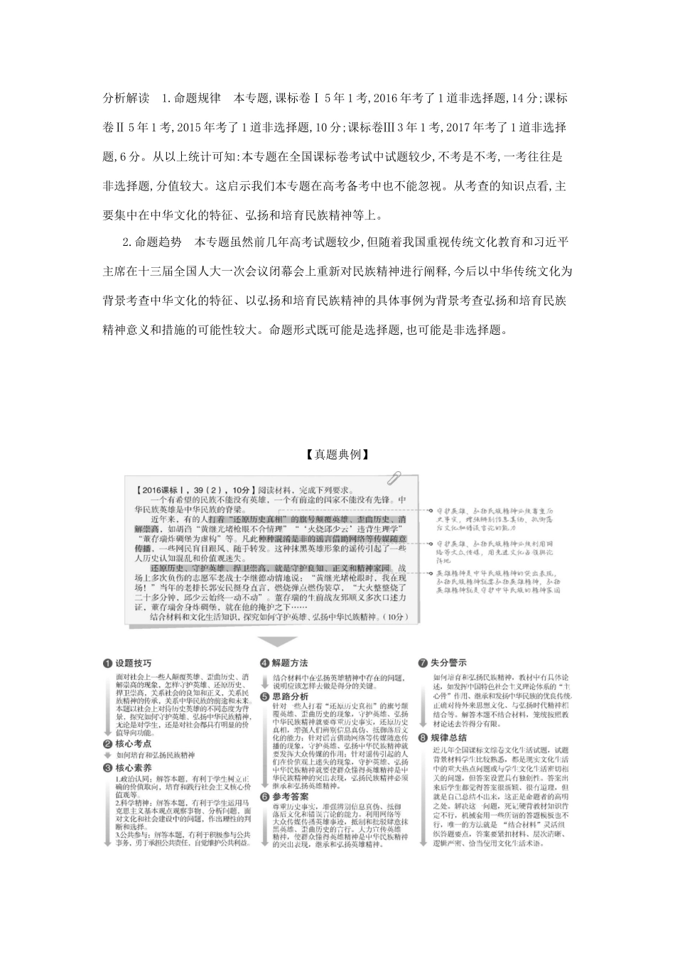 （课标专用 5年高考3年模拟A版）高考政治 专题十一 中华文化与民族精神试题-人教版高三政治试题_第2页