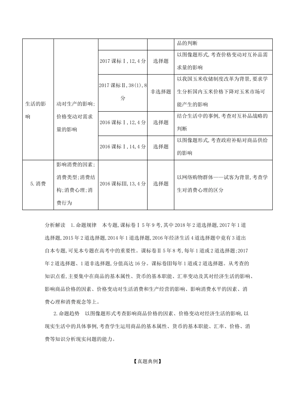 （课标专用 5年高考3年模拟A版）高考政治 专题一 生活与消费试题-人教版高三政治试题_第2页