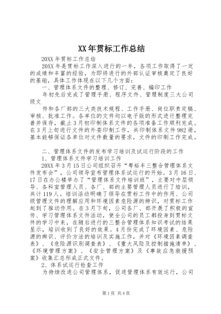 2024年贯标工作总结